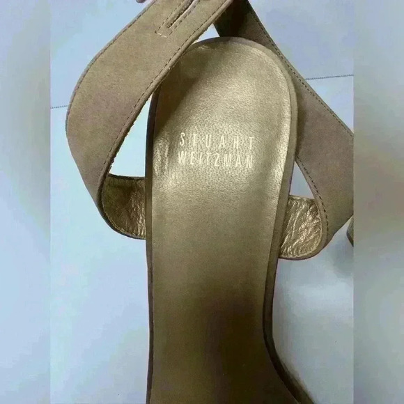 Stuart Weitzman Women’s Belfor Flower Wedges‎ Sandals Size 8.5 - Picture 7 of 11